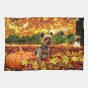 Fall-Erntedank - Tucker - Yorkie Handtuch