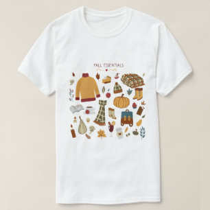 Fall Essentials Digital Zeichnend T-Shirt