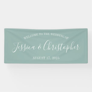 Fall Eukalyptus Solid Custom Wedding Banner
