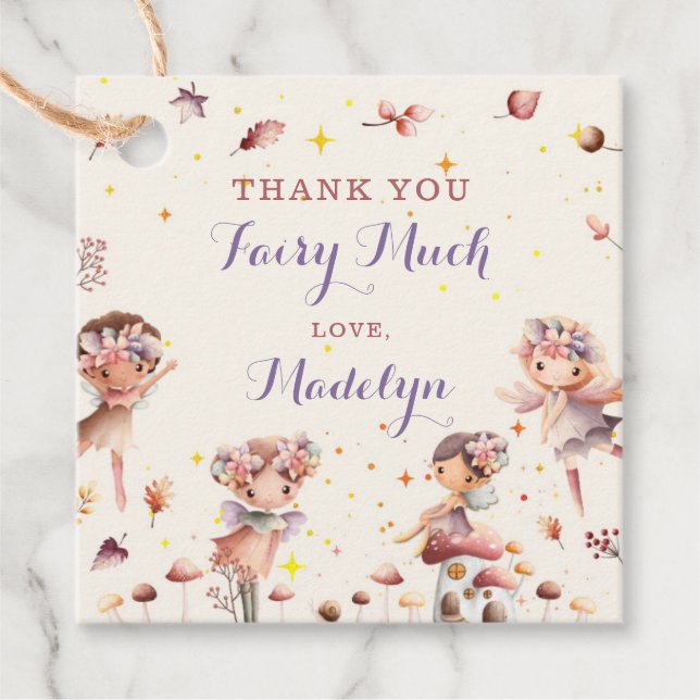 Fall Fairy Birthday Vielen Dank für Ihr Interesse  Geschenkanhänger (Vorderseite)