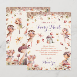 Fall Fairy Girl Geburtstag Danke Post Card Postkarte