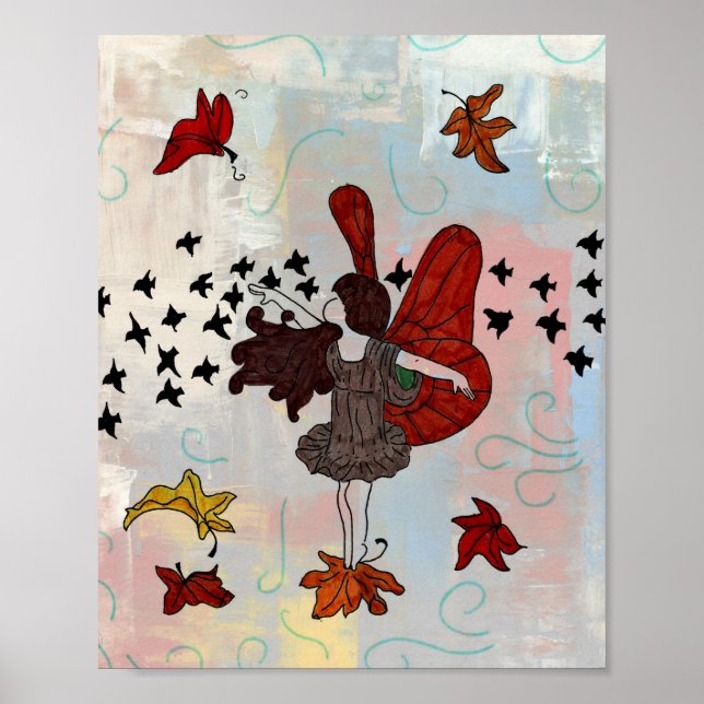 Fall Fairy Poster (Herbstfarben) (Vorne)