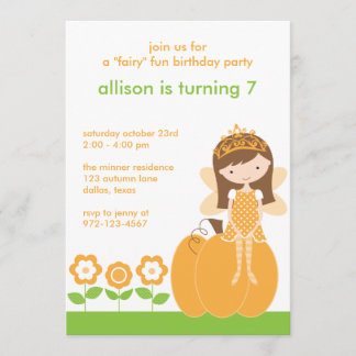 Fall Fairy Princess Einladungen