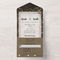 Fall Fairytale Bronze Botanische Blätter Hochzeit