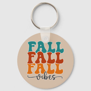Fall Fall-Vibes-Typografie Schlüsselanhänger