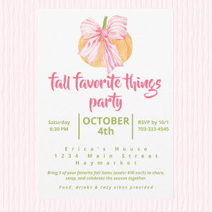 Fall Favorite Things Party Coquette Pumpkin