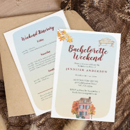 Fall favorites Rustic Bachelorette Weekend Einladung