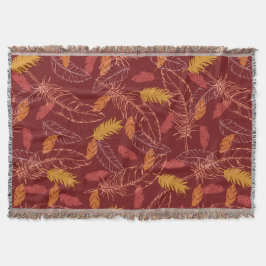 Fall Feathers Throw Decke