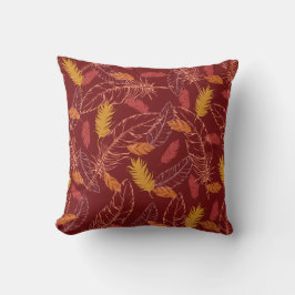 Fall Feathers Throw Pillow Kissen