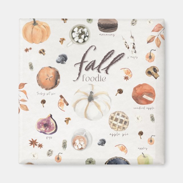 Fall Feinschmecker Bucket List Erntedank Dinner Magnet (Vorne)