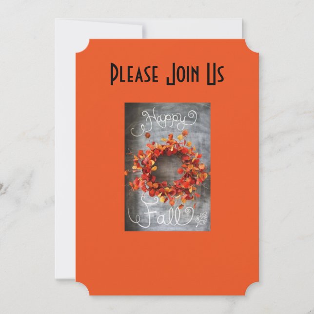 FALL FERIENEINLADUNG FÜR ALLE EREIGNISSE EINLADUNG (Vorderseite)