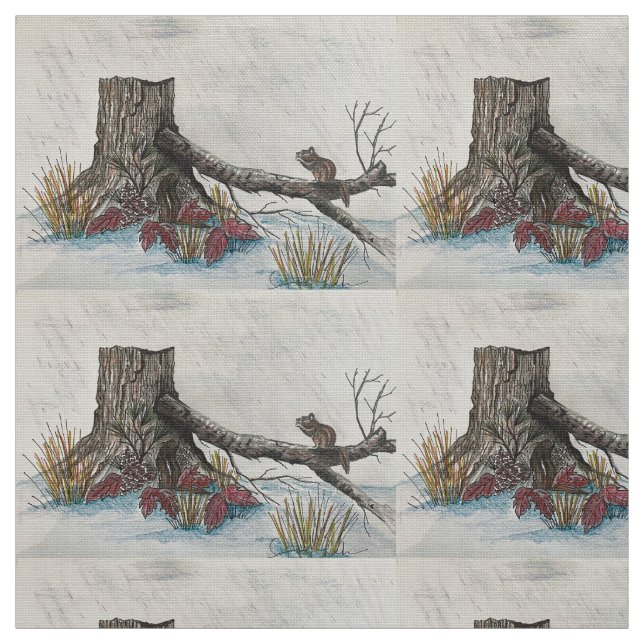 Fall Festival Chipmunk Stoff (Muster)