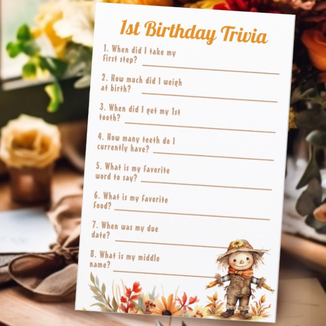 Fall First Birthday Trivia Game (Von Creator hochgeladen)