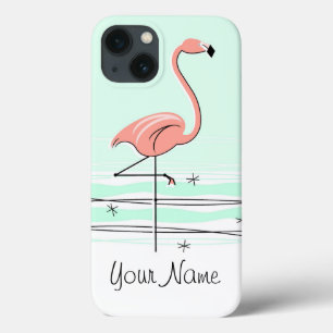Fall Flamingo Aqua "Name" iPad Case-Mate iPhone Hülle