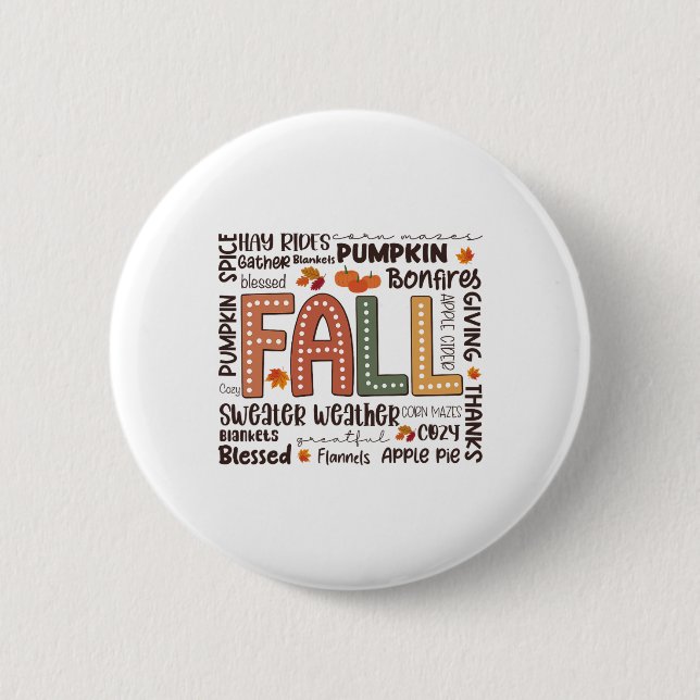 Fall Flannels Pumpkin Saison Herbst Gefechte Herbs Button (Vorderseite)