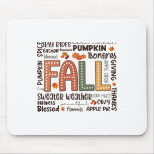 Fall Flannels Pumpkin Saison Herbst Gefechte Herbs Mousepad