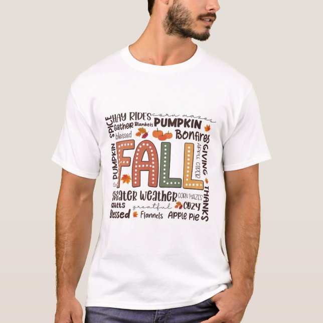 Fall Flannels Pumpkin Saison Herbst Gefechte Herbs T-Shirt (Vorderseite)