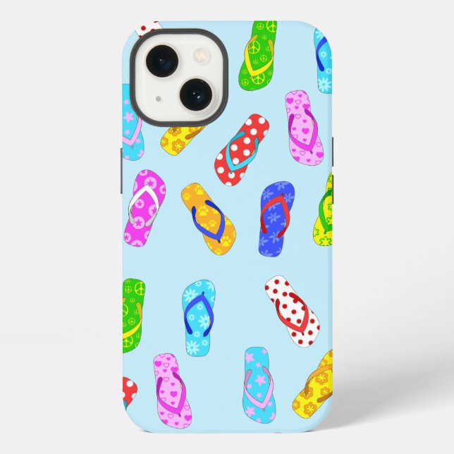 Fall "Flop Pattern Blue Case-Mate iPhone gedreht" Hülle (Rückseite)