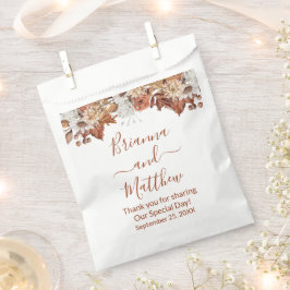 Fall Floral auf weißer Gunsttasche Geschenktütchen