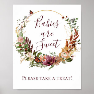 Fall Floral Babies sind Sweet Baby Shooter Poster