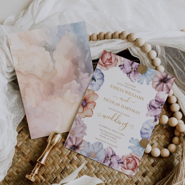 Fall Floral Boho Elegant Wedding Einladung (Von Creator hochgeladen)