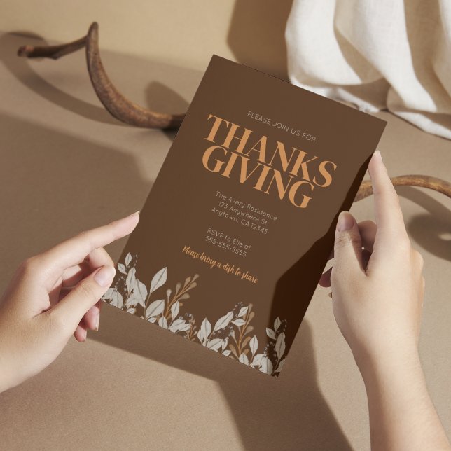 Fall Floral Boho Erntedank Einladung (Von Creator hochgeladen)