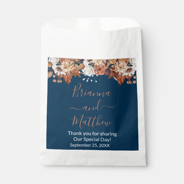 Fall Floral Bouquet Gevor Bag Geschenktütchen (Vorderseite)