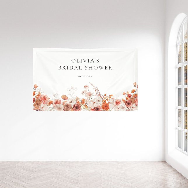 Fall Floral Brautparty Banner (Von Creator hochgeladen)