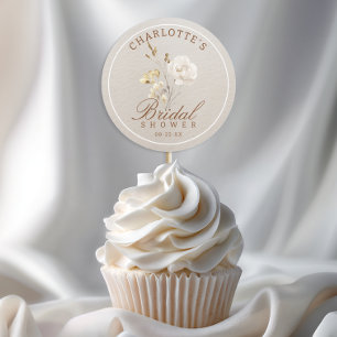 Fall Floral Brautparty Gefälligkeitsaufkleber Runder Aufkleber