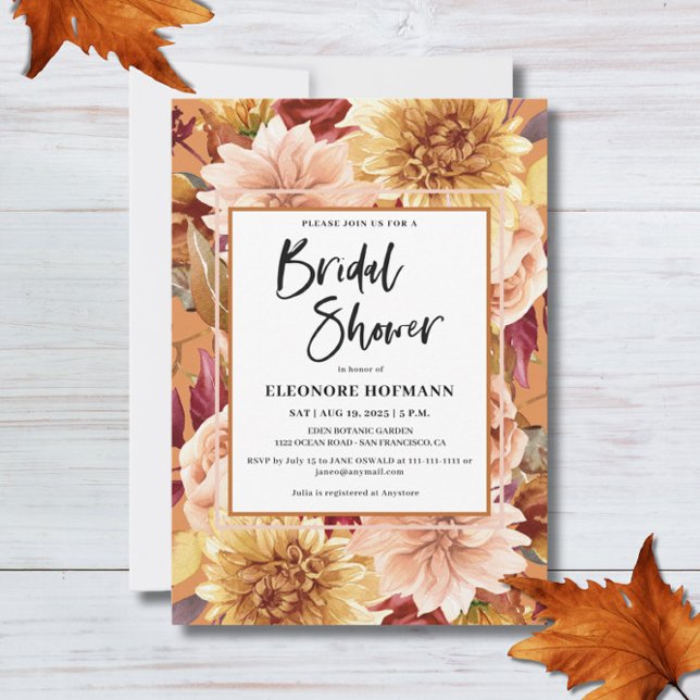 Fall Floral Bridal Dusche Einladung (Von Creator hochgeladen)