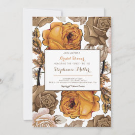 Fall Floral Bridal Dusche Einladungen