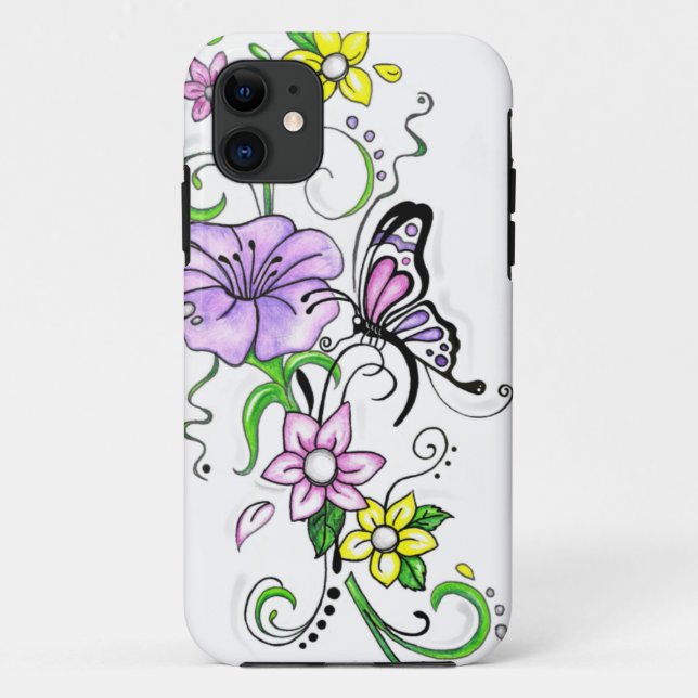 Fall Floral Butterfly Case-Mate iPhone Case-Mate iPhone Hülle (Rückseite)