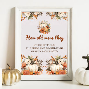 Fall Floral Elegantes Brautparty Poster