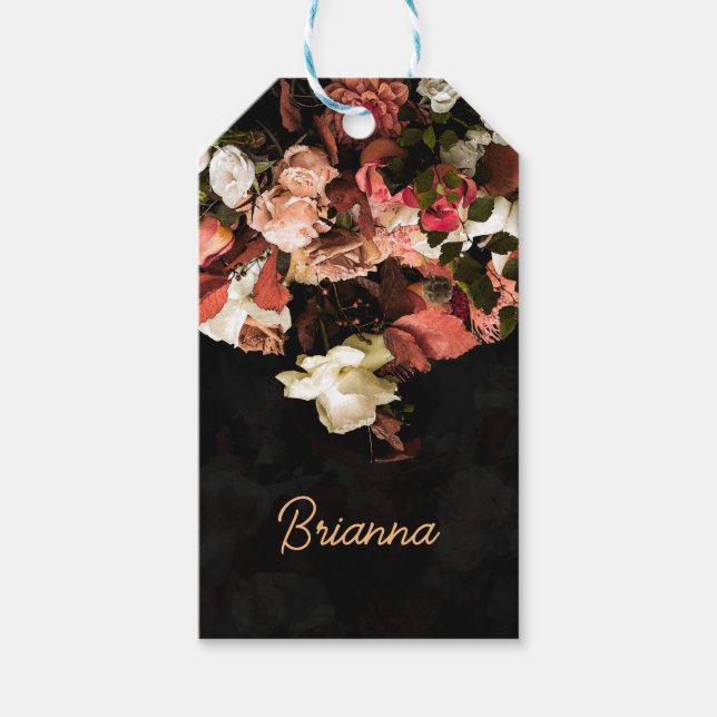 "Fall Floral Fantasy" Geschenkanhänger (Vorderseite)