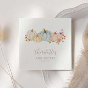 Fall Floral Little Pumpkin   Babydusche Serviette
