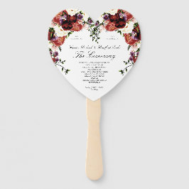 Fall Floral Marine Terracotta Cream Burgundi Lila Fächer