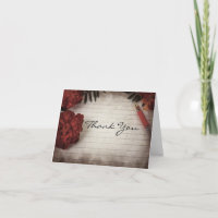 Fall Floral mit Pen und Papier Hochzeit Vielen Dan