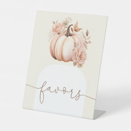 Fall Floral Pumpkin Baby Duwer Favoriten Sockelschild