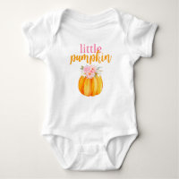 Fall Floral Pumpkin Baby Girl's 1st Birthday ONE