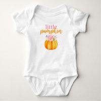 Fall Floral Pumpkin Baby Girl's 1st Birthday ONE