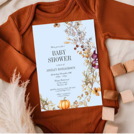 Fall Floral Pumpkin Boho Kinderdusche Einladung