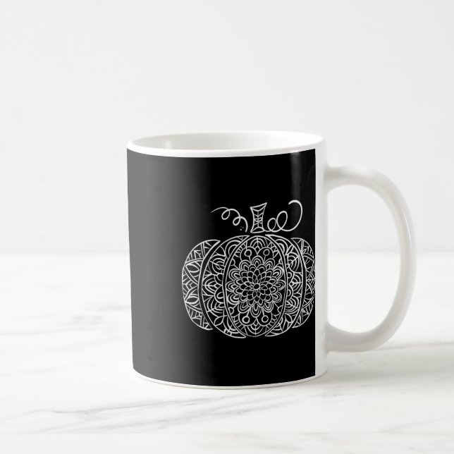 Fall Floral Pumpkin Graphic Kaffeetasse (Rechts)