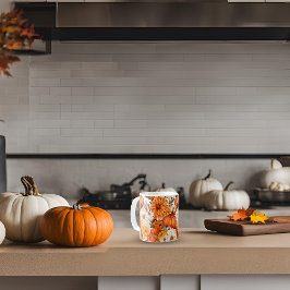Fall Floral Pumpkin Kaffeetasse