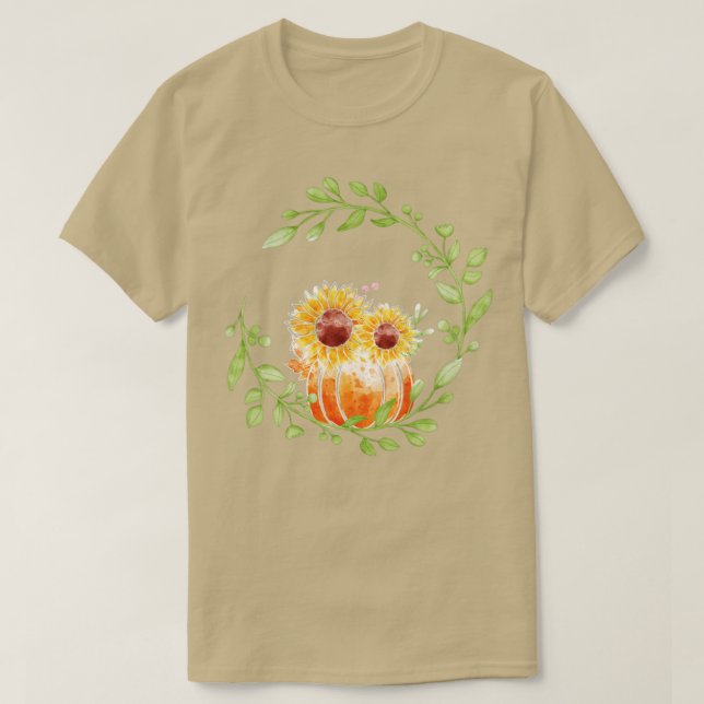 Fall Floral Pumpkin T-Shirt (Design vorne)