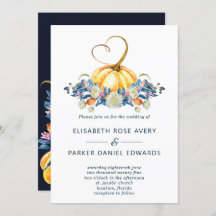 Fall Floral Pumpkin Wedding