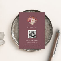 Fall Floral Teacup Brautparty Registrierungscode Q