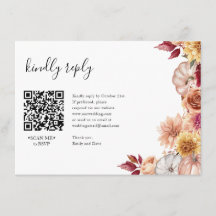 Fall Floral UAWG Wedding QR CODE Details auf der R