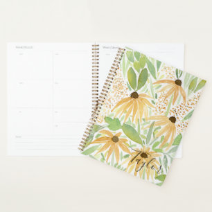 Fall Floral Wasserfarbe Sonnenblumen Planer