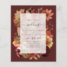 Fall Floral Wedding - Burgund Orange BUDGET