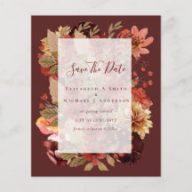 Fall Floral Wedding - Burgund Orange BUDGET